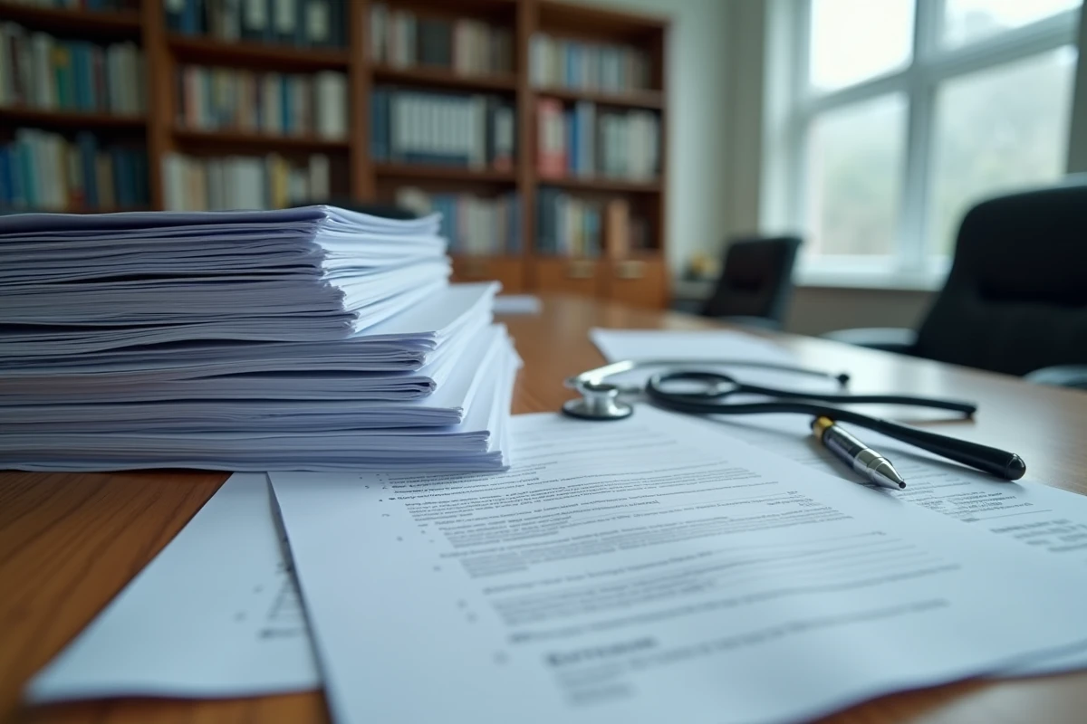 Dossiers médicaux et formulaires d'expertise pour évaluation du taux d'invalidité liée à l'algodystrophie