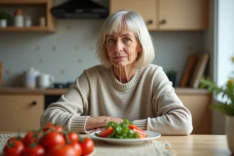 Tomate sur une planche à découper avec des ingrédients frais