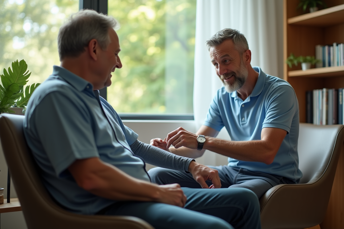 Patient assis lors d